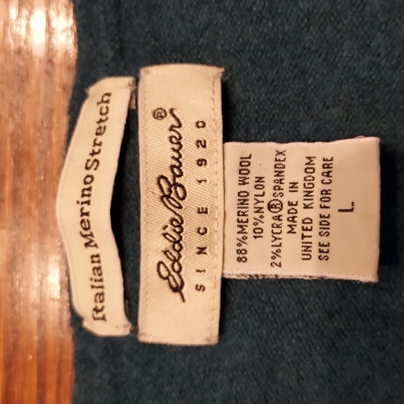 Eddie Bauer Italian merino stretch sweater - Picture 2 of 5